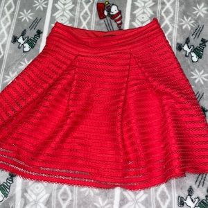 Express Red A-Line Skirt